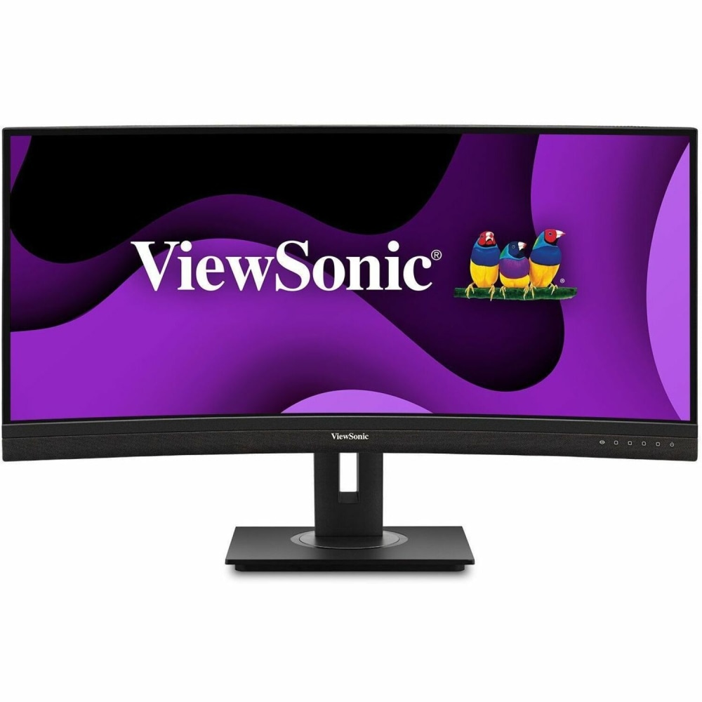 ViewSonic Ergonomic VG3456C - 34in 21:9 Curved 1440p IPS Monitor with Built-In Docking, 100W USB-C, RJ45 - 400 cd/m2 MPN:VG3456C