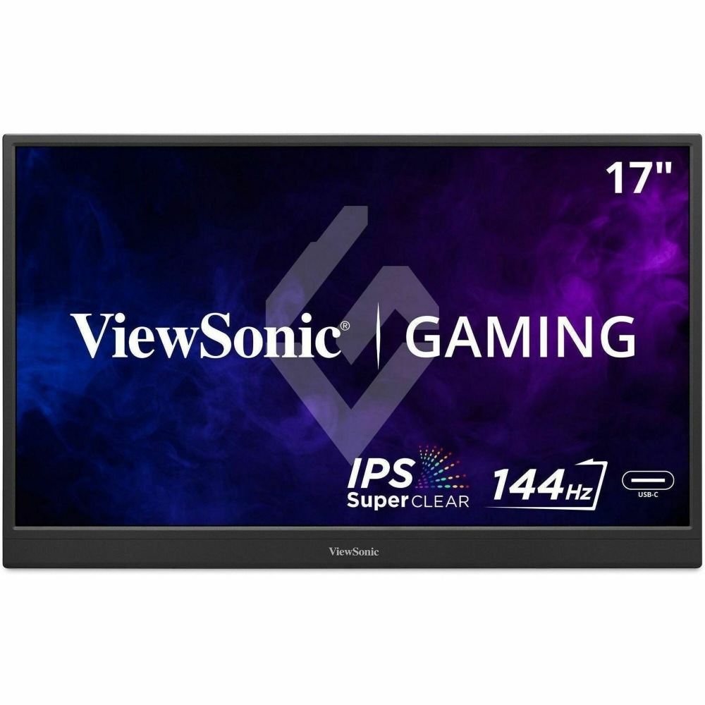 ViewSonic VX1754 17 Inch 1080p IPS Portable Gaming Monitor with 144Hz, AMD FreeSync, 2 Way Powered 60W USB C, Mini HDMI, and Buil - VX1754 MPN:VX1754