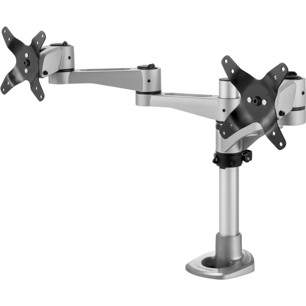 ViewSonic LCD-DMA-001 Monitor Desk Mounting Arm for 2 Monitors up to 24 Inches Each, VESA Compatible, Full Ergonomic Adjustability, - LCDDMA001 MPN:LCD-DMA-001