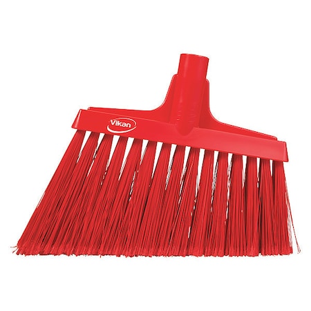 9 in Sweep Face Angle Broom, Soft, Synthetic, Red MPN:29164