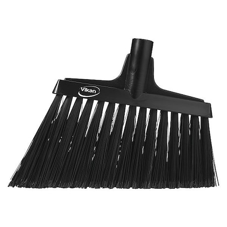 9 in Sweep Face Angle Broom, Soft, Synthetic, Black MPN:29169