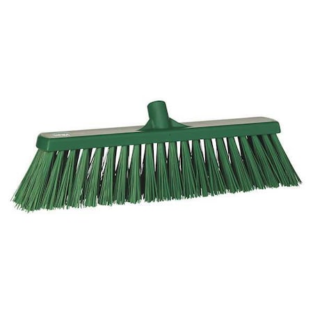 2 1/2 in x 19 in Sweep Face Broom Head, Stiff, Synthetic, Green MPN:29202