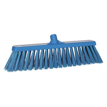 2 1/2 x 19 in Sweep Face Broom Head, Stiff, Synthetic, Blue MPN:29203