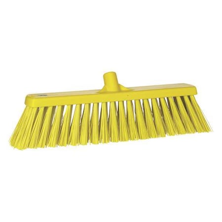 2 1/2 x 19 in Sweep Face Broom Head, Stiff, Synthetic, Yellow MPN:29206