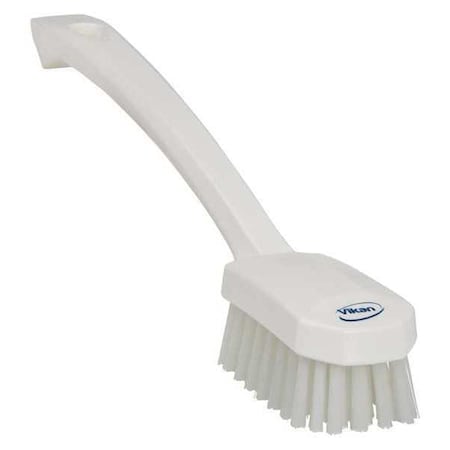 1 37/64 in W Scrub Brush, Medium, 7 45/64 in L Handle, 3 in L Brush, White, Plastic MPN:30885