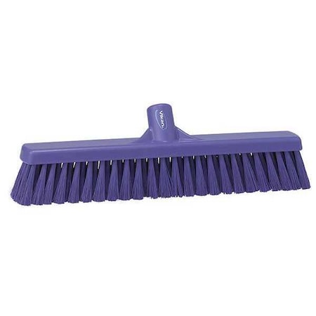 16 in Sweep Face Broom Head, Soft/Stiff Combination, Synthetic, Purple MPN:31748