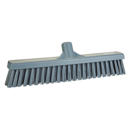 16 in Sweep Face Broom Head, Soft/Stiff Combination, Synthetic, Gray MPN:317488