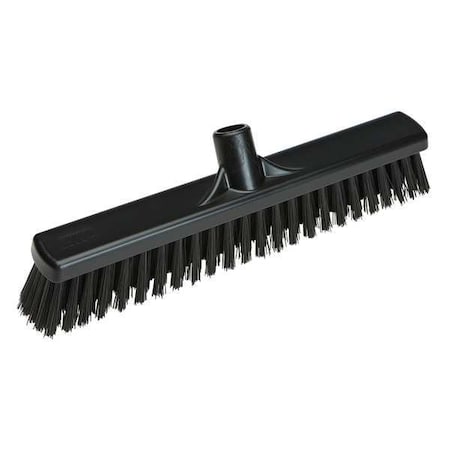 16 in Sweep Face Floor Broom, Soft/Stiff Combination, Synthetic, Black MPN:31749