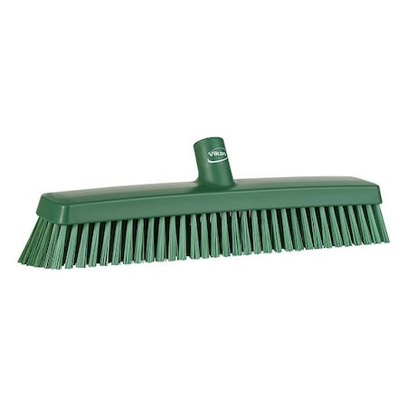 16 1/2 in Sweep Face Broom Head, Soft/Stiff Combination, Green MPN:31752