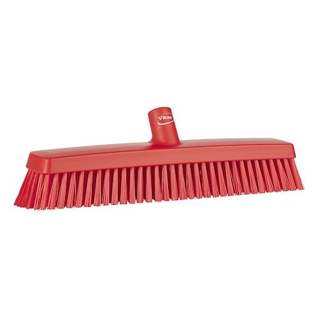 16 1/2 in Sweep Face Broom Head, Soft/Stiff Combination, Red MPN:31754