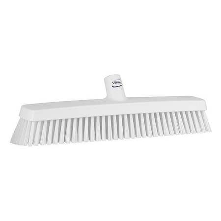 16 1/2 in Sweep Face Broom Head, Soft/Stiff Combination, White MPN:31755