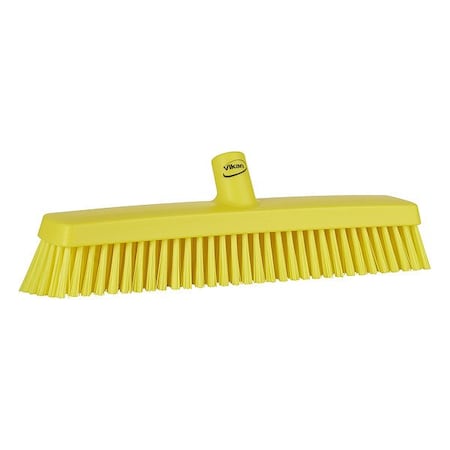 16 1/2 in Sweep Face Broom Head, Soft/Stiff Combination, Yellow MPN:31756