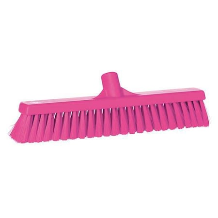 16 in Sweep Face Broom Head, Medium, Synthetic, Pink MPN:31791
