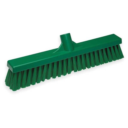 16 in Sweep Face Broom Head, Medium, Synthetic, Green MPN:31792