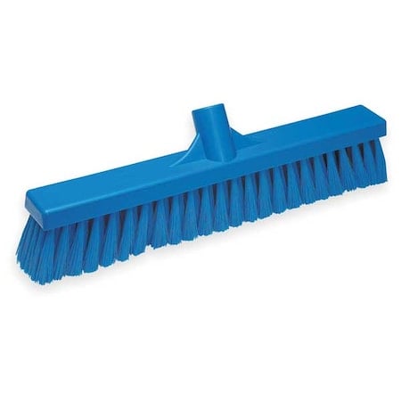 16 in Sweep Face Broom Head, Medium, Synthetic, Blue MPN:31793