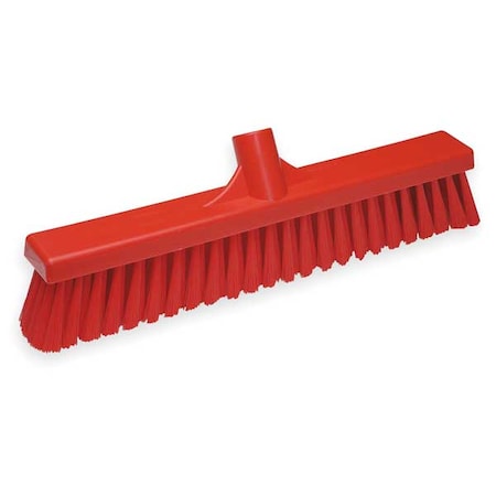 16 in Sweep Face Broom Head, Medium, Synthetic, Red MPN:31794