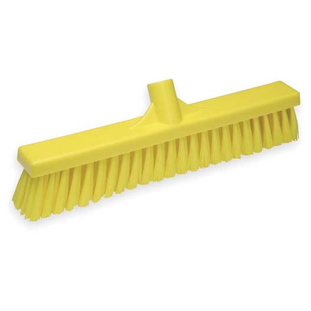 16 in Sweep Face Broom Head, Medium, Synthetic, Yellow MPN:31796