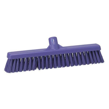 16 in Sweep Face Broom Head, Medium, Synthetic, Purple MPN:31798