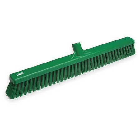 24 in Sweep Face Broom Head, Soft/Stiff Combination, Synthetic, Green MPN:31942