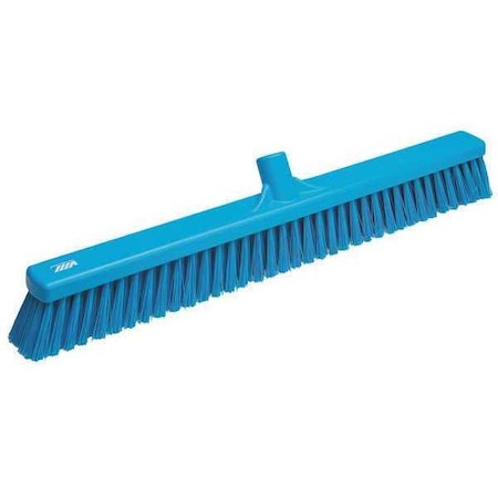 24 in Sweep Face Broom Head, Soft/Stiff Combination, Synthetic, Blue MPN:31943
