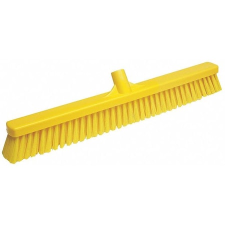 24 in Sweep Face Broom Head, Soft/Stiff Combination, Synthetic, Yellow MPN:31946