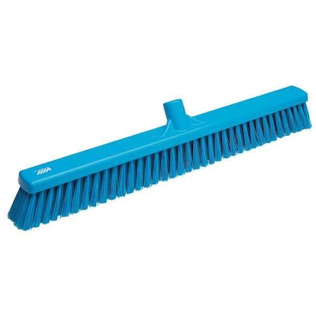 24 in Sweep Face Broom Head, Soft, Synthetic, Blue MPN:31993