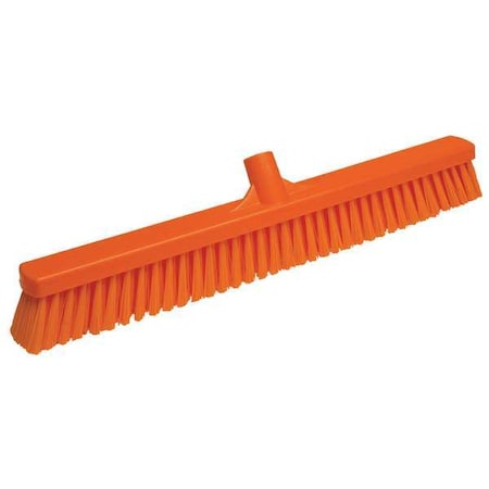 24 in Sweep Face Broom Head, Soft, Synthetic, Orange MPN:31997