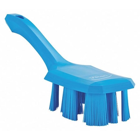 2 7/8 in W Scrub Brush, Stiff, 5 3/4 in L Handle, 4 3/4 in L Brush, Blue, Plastic, 10 in L Overall MPN:41793