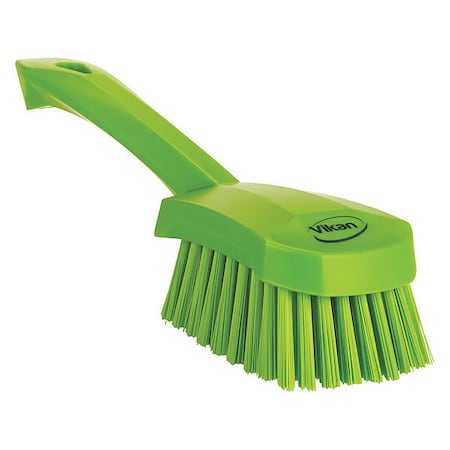 3 in W Scrub Brush, 5 57/64 in L Handle, 4 1/2 in L Brush, Lime, Polypropylene, 10 in L Overall MPN:419277
