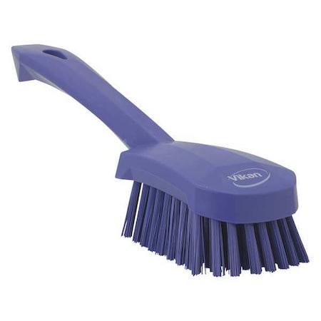 3 in W Scrub Brush, Stiff, 5 57/64 in L Handle, 4 1/2 in L Brush, Purple, Plastic, 10 in L Overall MPN:41928