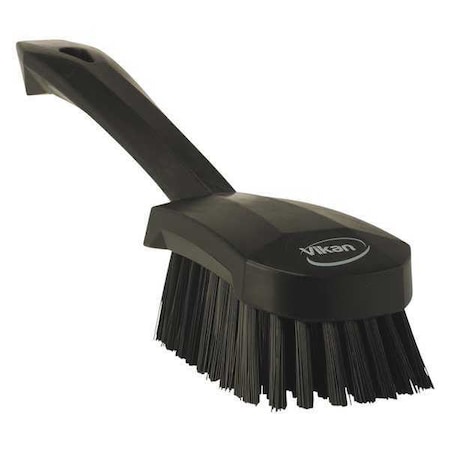 3 in W Scrub Brush, Stiff, 5 57/64 in L Handle, 4 1/2 in L Brush, Black, Plastic, 10 in L Overall MPN:41929