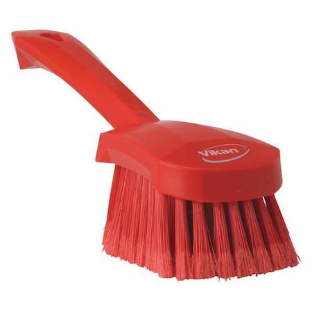 3 in W Scrub Brush, Soft, 5 57/64 in L Handle, 4 1/2 in L Brush, Red, Plastic, 10 in L Overall MPN:41944