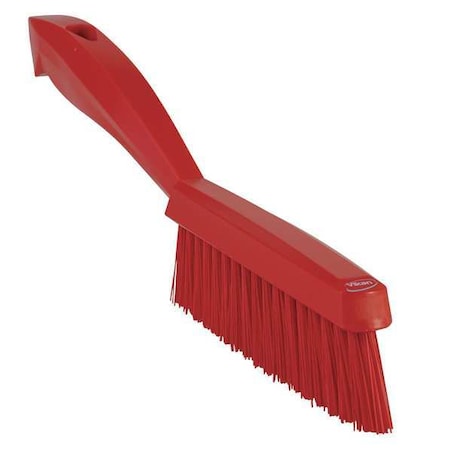 13/16 in W Scrub Brush, Stiff, 11 51/64 in L Handle, 5 51/64 in L Brush, Red, Plastic MPN:41954