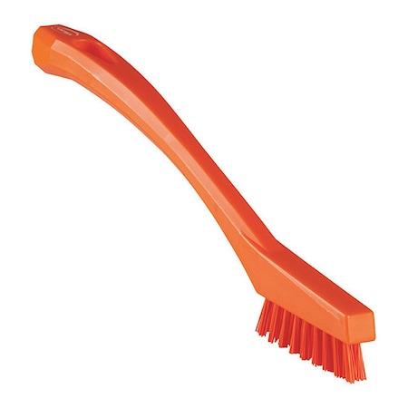 1/2 in W Detail Brush, Stiff, 5 1/2 in L Handle, 2 in L Brush, Orange, Plastic, 8 in L Overall MPN:44017