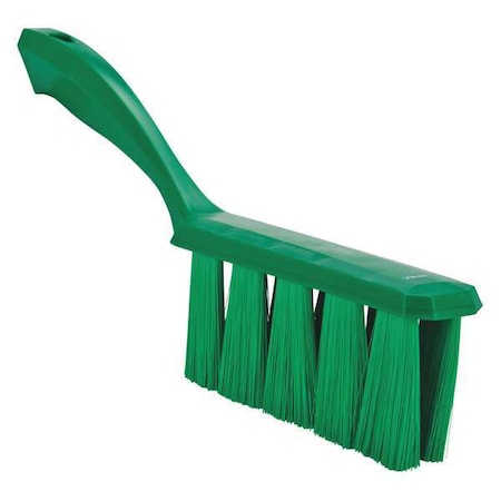 1 1/2 in W Bench Brush, Soft, 7 in L Handle, 6 1/2 in L Brush, Green, Plastic, 13 in L Overall MPN:45812