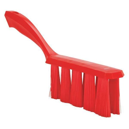 1 1/2 in W Bench Brush, Medium, 7 in L Handle, 6 1/2 in L Brush, Red, Plastic, 13 in L Overall MPN:45854