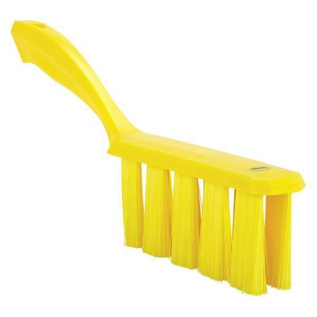 1 1/2 in W Bench Brush, Medium, 7 in L Handle, 6 1/2 in L Brush, Yellow, Plastic, 13 in L Overall MPN:45856