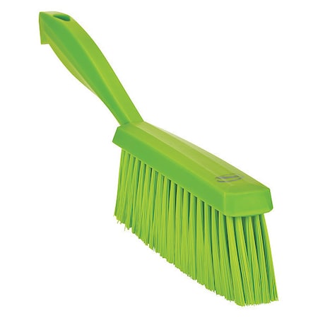 1 19/32 in W Bench Brush, Soft, 6 3/4 in L Handle, 7 in L Brush, Lime, Polypropylene MPN:458777