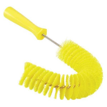 7 7/8 in W Hook Brush, Medium, 5 1/4 in L Handle, 15 1/2 in L Brush, Yellow, Polypropylene MPN:53726