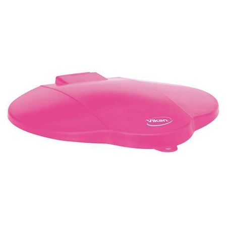 Round Pail Lid, 12 1/4 in Dia, Pink, Polypropylene MPN:56871