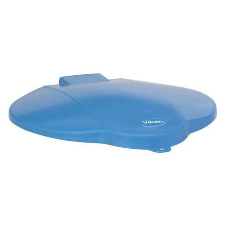 Round Pail Lid, 12 1/4 in Dia, Blue, Polypropylene MPN:56873