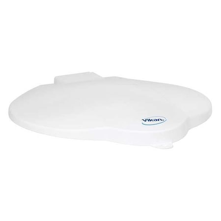 Round Pail Lid, 12 1/4 in Dia, White, Polypropylene MPN:56875