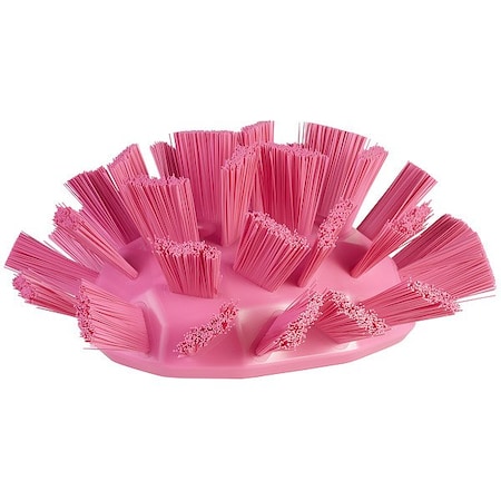 Scrub Brush Head, Polyester, Stiff, Pink MPN:70301