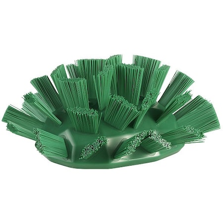 Scrub Brush Head, Polyester, Stiff, Green MPN:70302