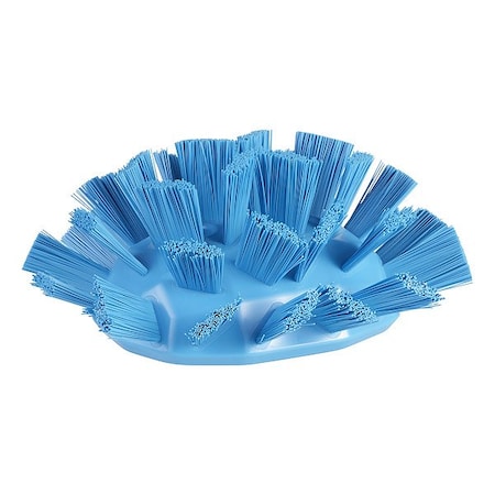 Scrub Brush Head, Polyester, Stiff, Blue MPN:70303