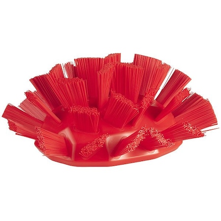 Scrub Brush Head, Polyester, Stiff, Red MPN:70304