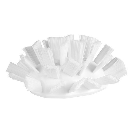 Scrub Brush Head, Polyester, Stiff, White MPN:70305
