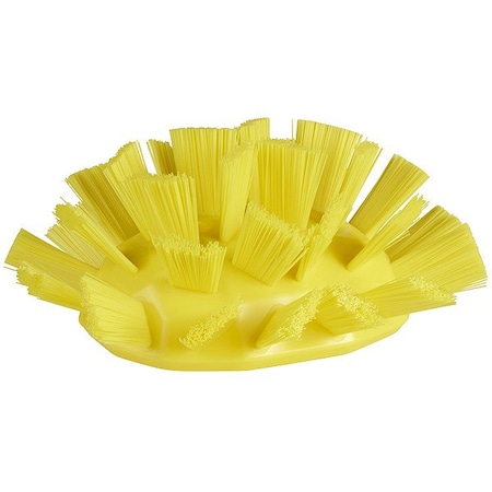 Scrub Brush Head, Polyester, Stiff, Yellow MPN:70306