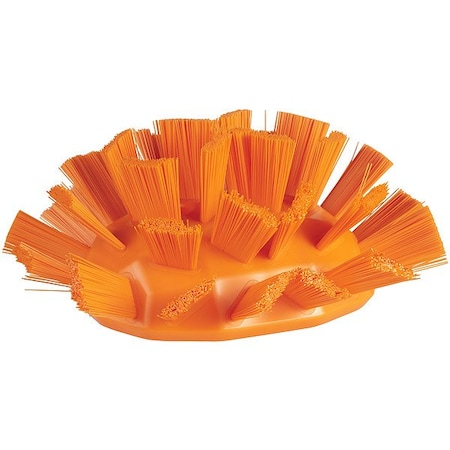 Scrub Brush Head, Polyester, Stiff, Orange MPN:70307