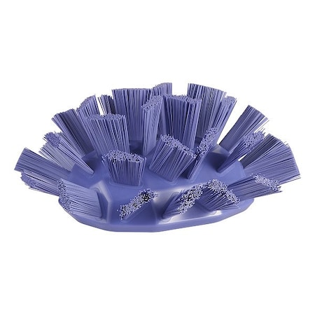 Scrub Brush Head, Polyester, Stiff, Purple MPN:70308